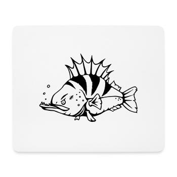 Perch veteran for anglers - Mouse Pad (horizontal) - white - Front