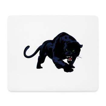 Schwarzer Panther oder Jaguar Wildkatze - Mousepad (Querformat) - Weiß - Vorne