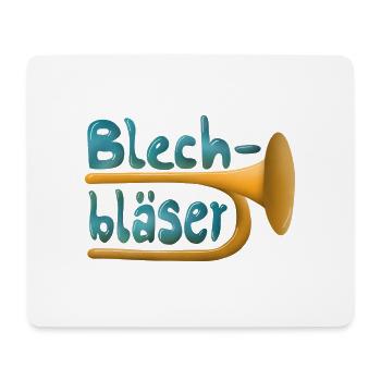 Blechbläser Design - Mousepad (Querformat) - Weiß - Vorne