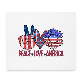 peace love america - Mousepad (Querformat) - Weiß - Vorne