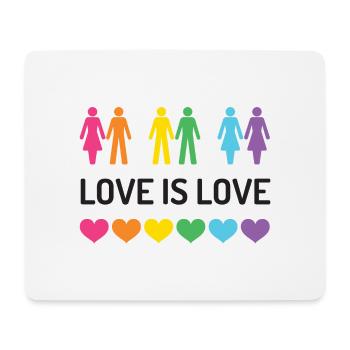Mois de la fierté LGBT - Love is Love - Tapis de souris (format paysage) - blanc - Devant