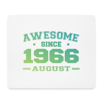 1966 Août Année Naissance Anniversaire Août 1966 - Tapis de souris (format paysage) - blanc - Devant