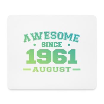 1961 Août Année Naissance Anniversaire Août 1961 - Tapis de souris (format paysage) - blanc - Devant