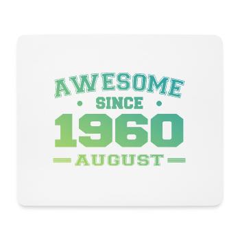 1960 Août Année Naissance Anniversaire Août 1960 - Tapis de souris (format paysage) - blanc - Devant