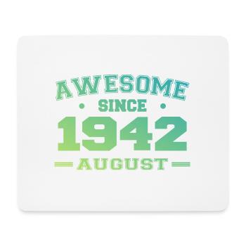 1942 Août Année Naissance Anniversaire Août 1942 - Tapis de souris (format paysage) - blanc - Devant