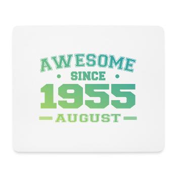 1955 Août Année Naissance Anniversaire Août 1955 - Tapis de souris (format paysage) - blanc - Devant