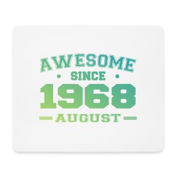 1968 Août Année Naissance Anniversaire Août 1968 - Tapis de souris (format paysage) - blanc - Devant
