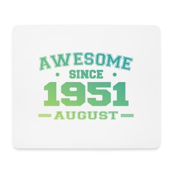 1951 August Jahr Geburt Geburtstag August 1951 - Mousepad (Querformat) - Weiß - Vorne