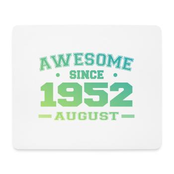 1952 Août Année Naissance Anniversaire Août 1952 - Tapis de souris (format paysage) - blanc - Devant