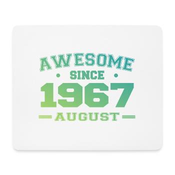 1967 Août Année Naissance Anniversaire Août 1967 - Tapis de souris (format paysage) - blanc - Devant