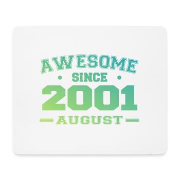 2001 August Year Birth Birthday August 2001 - Mouse Pad (horizontal) - white - Front