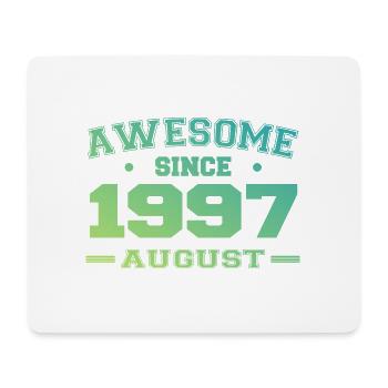 1997 August Year of birth Birthday August 1997 - Mouse Pad (horizontal) - white - Front