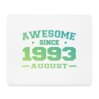 1993 August Year Birth Birthday August 1993 - Mouse Pad (horizontal) - white - Front