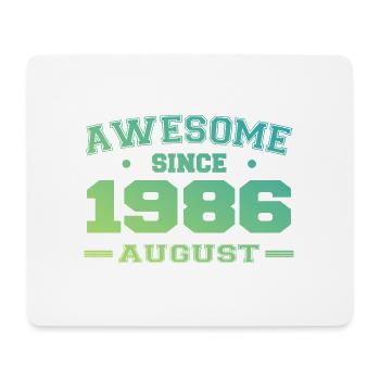 1986 August Year Birth Birthday August 1986 - Mouse Pad (horizontal) - white - Front
