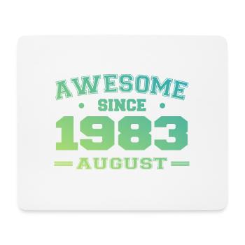 1983 August Year Birth Birthday August 1983 - Mouse Pad (horizontal) - white - Front