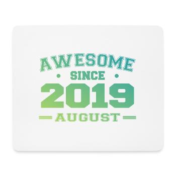 2019 August Year Birth Birthday August 2019 - Mouse Pad (horizontal) - white - Front
