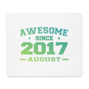 2017 August Jahr Geburt Geburtstag August 2017 - Mousepad (Querformat) - Weiß - Vorne