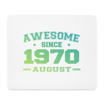1970 Août Année Naissance Anniversaire Août 1970 - Tapis de souris (format paysage) - blanc - Devant
