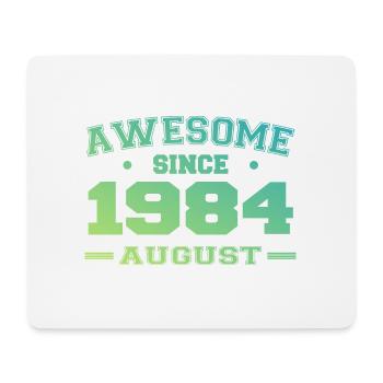 1984 Août Année Naissance Anniversaire Août 1984 - Tapis de souris (format paysage) - blanc - Devant