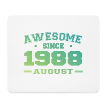1988 Août Année Naissance Anniversaire Août 1988 - Tapis de souris (format paysage) - blanc - Devant