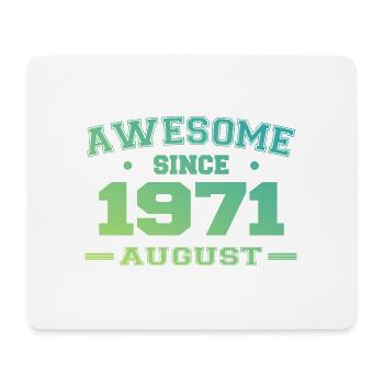 1971 August Year Birth Birthday August 1971 - Mouse Pad (horizontal) - white - Front