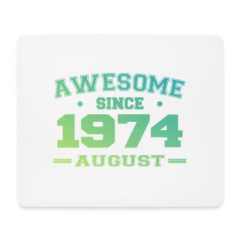 1974 Août Année Naissance Anniversaire Août 1974 - Tapis de souris (format paysage) - blanc - Devant