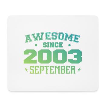 September 2003 Geburtstagsgeschenk September 2003 - Mousepad (Querformat) - Weiß - Vorne