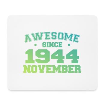 Geboren im November 1944 Geburtstagsgeschenk November 1944 - Mousepad (Querformat) - Weiß - Vorne
