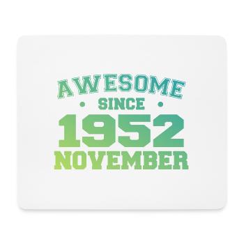 Born November 1952 Birthday Gift November 1952 - Mouse Pad (horizontal) - white - Front