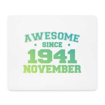 Geboren im November 1941 Geburtstagsgeschenk November 1941 - Mousepad (Querformat) - Weiß - Vorne