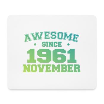 Geboren im November 1961 Geburtstagsgeschenk November 1961 - Mousepad (Querformat) - Weiß - Vorne