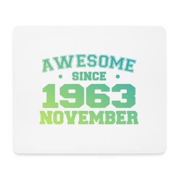 Geboren im November 1963 Geburtstagsgeschenk November 1963 - Mousepad (Querformat) - Weiß - Vorne