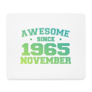 Born November 1965 Birthday Gift November 1965 - Mouse Pad (horizontal) - white - Front