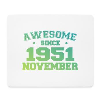 Born November 1951 Birthday Gift November 1951 - Mouse Pad (horizontal) - white - Front