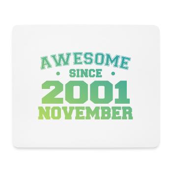 Born November 2001 Birthday Gift November 2001 - Mouse Pad (horizontal) - white - Front
