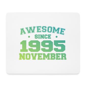 Geboren im November 1995. Geburtstagsgeschenk im November 1995 - Mousepad (Querformat) - Weiß - Vorne
