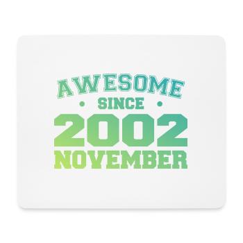 Born November 2002 Birthday Gift November 2002 - Mouse Pad (horizontal) - white - Front