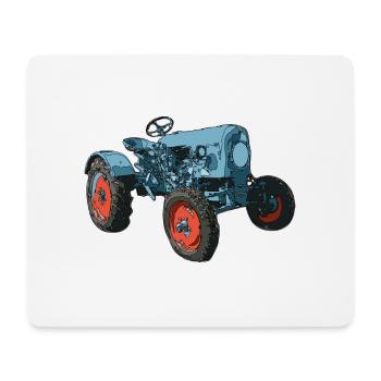 Trecker, Traktor, Schlepper - Mousepad (Querformat) - Weiß - Vorne