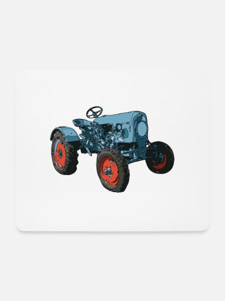 Trecker, Traktor, Schlepper - Mousepad (Querformat) - Weiß