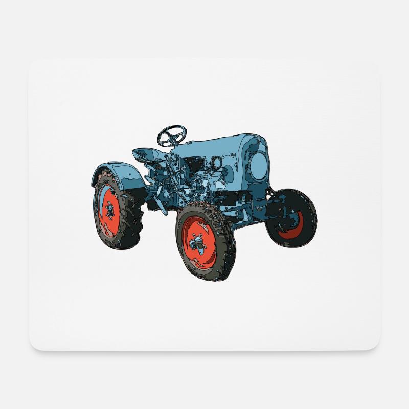 tractor - Mouse Pad (horizontal) - white