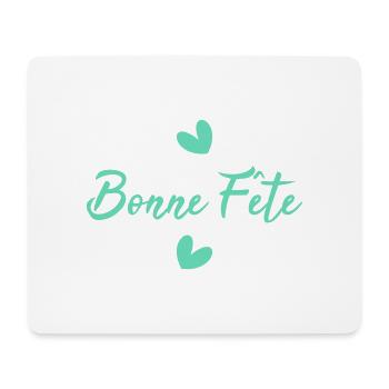 FÊTE DES MÈRES. BONNE FÊTE MAMAN. MAMAN. JE T'AIME - Tapis de souris (format paysage) - blanc - Devant