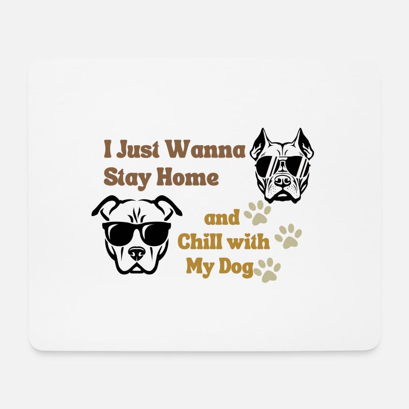 Wir lieben Hunde - Mousepad (Querformat) - Weiß
