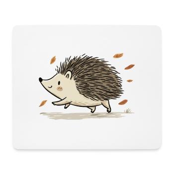 putziges Igelkind - Mousepad (Querformat) - Weiß - Vorne