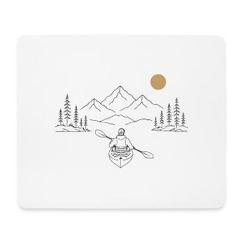 Kayak dans le lac de montagne - Tapis de souris (format paysage) - blanc - Devant