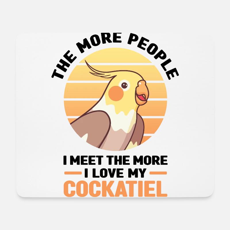 Nymphensittich - Mousepad (Querformat) - Weiß