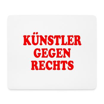 Künstler gegen rechts - Mousepad (Querformat) - Weiß - Vorne
