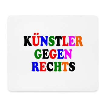 Künstler gegen rechts - Mousepad (Querformat) - Weiß - Vorne