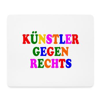 Künstler gegen rechts - Mousepad (Querformat) - Weiß - Vorne