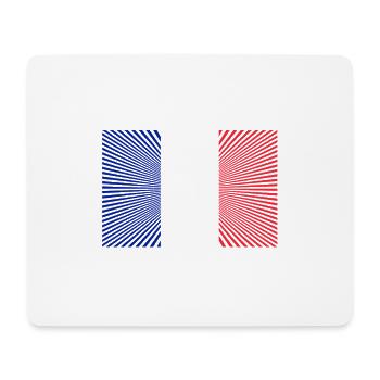 Französische Flagge Strahleneffekt - Mousepad (Querformat) - Weiß - Vorne