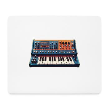 Analoger Vintage Synthesizer - Mousepad (Querformat) - Weiß - Vorne